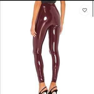 Commando Patent Leggings in Burgundy